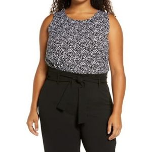 Halogen Scoop Neck Woven Shell Top